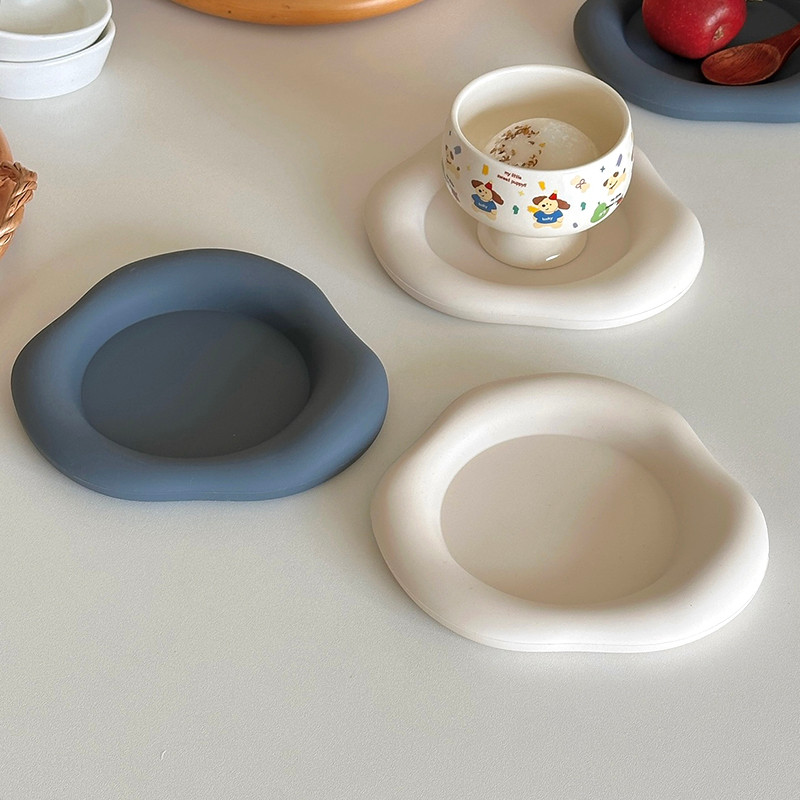 ที่รองแก้วสร้างสรรค์ อิน พาเลต์ ซิลิโคนทําความสะอาดง่ายแผ่นฉนวนกันความร้อนตกแต่งบ้าน