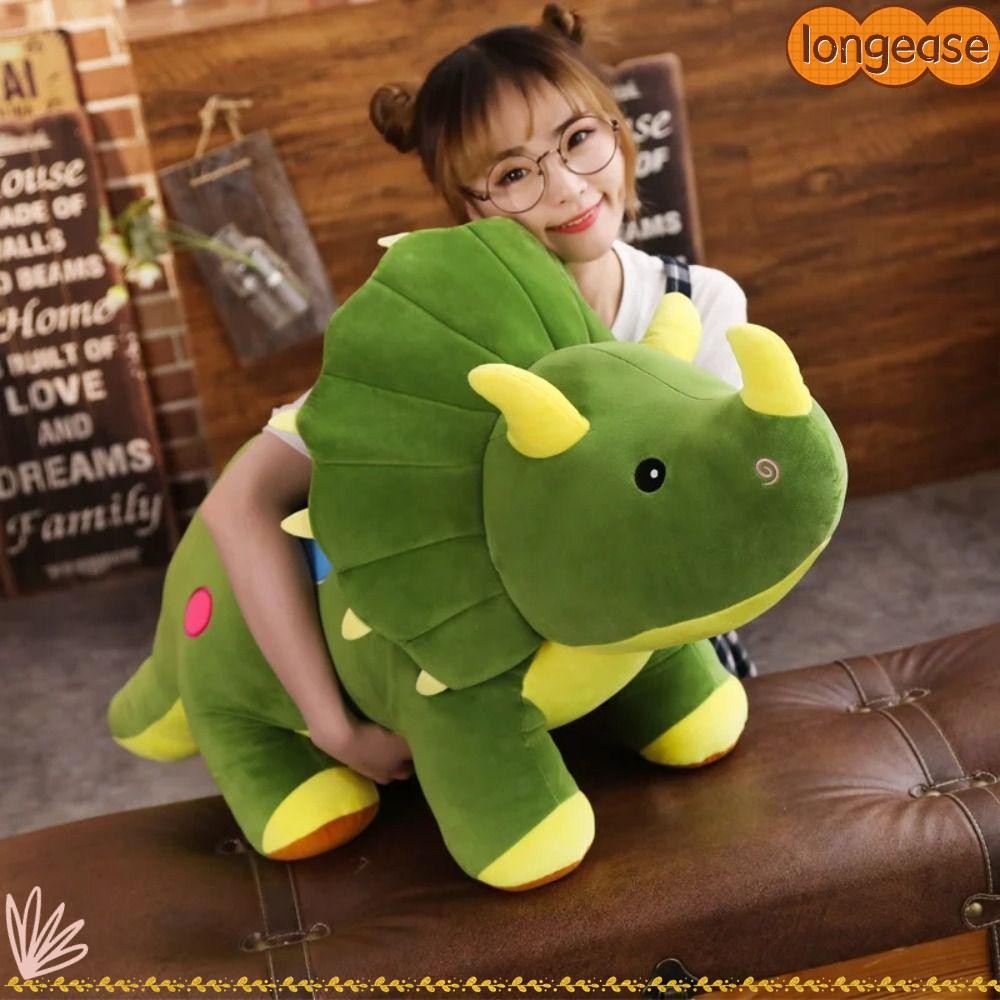 [ราคาขั้นต่ำในเวลา จำกัด 12.26-12.31]ของเล่นตุ๊กตาไดโนเสาร์ LONGE, ของเล่นตุ๊กตา Triceratops ขนาดใหญ่นุ่ม, สร้างสรรค์น่ารัก 40/60 ซม.ของขวัญเด็กไดโนเสาร์ของเล่นเด็กหญิงชาย