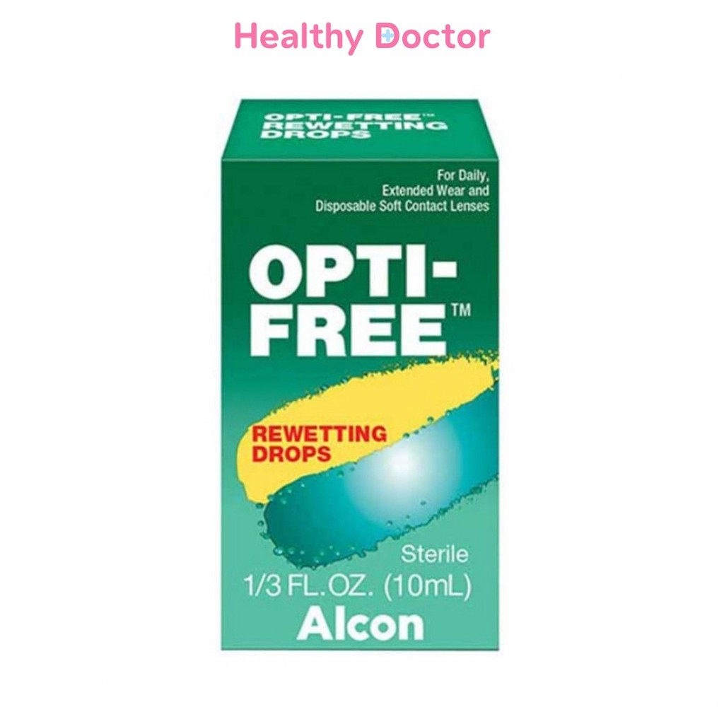 Alcon Opti-Free Rewetting Drops น้ำตาเทียม บรรเทาอาการระคายเคืองตา ตาแห้ง ให้ความชุ่มชื้น ขนาด 10 ml