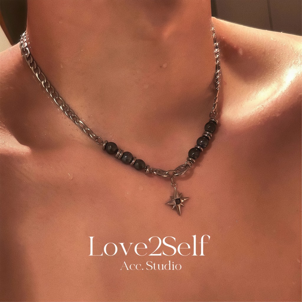 Love2Self X058 สร้อยคอแฟชั่น Unisex สแตนเลส Star จี้ผู้ชายสร้อยคอ Non Tarnished