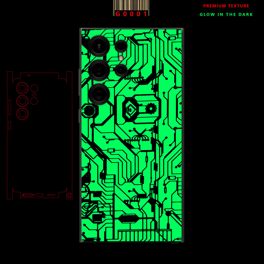 Garskin/Skin Protector/Anti-Fungus Luminous Back Skin สติกเกอร์สําหรับ Samsung Galaxy S25 S24 S23 S2