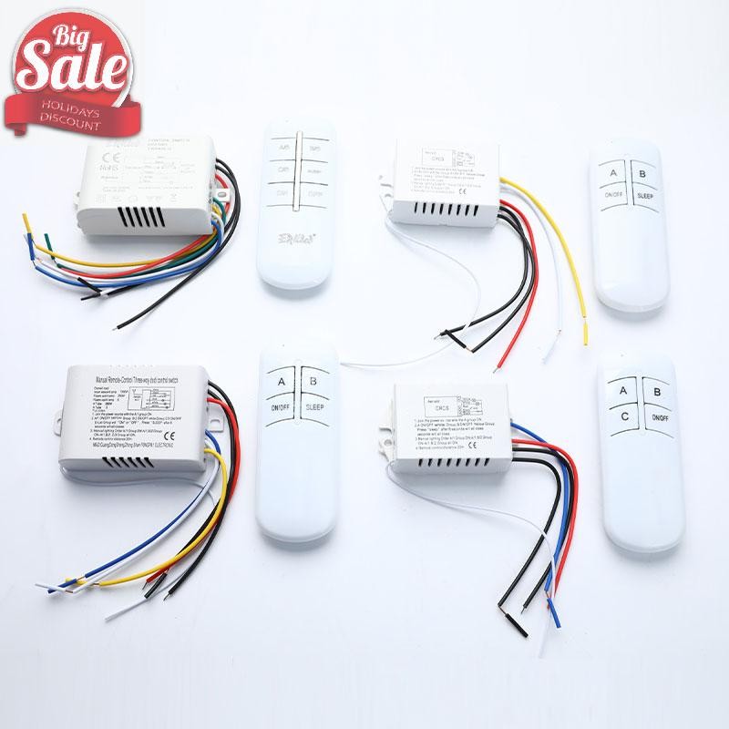 AF ไร้สายเปิด/ปิด 220V โคมไฟรีโมทคอนโทรลตัวรับสัญญาณเครื่องส่งสัญญาณ A