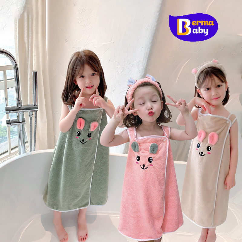Berma Baby เสื้อคลุมอาบน้ําเด็กสําหรับเด็ ผ้าขนหนูอาบน้ำน่ารัก เด็ก นุ่มดูดซับได้ แห้งเร็ว