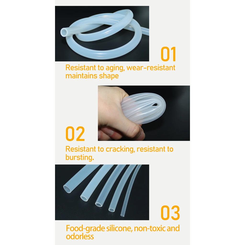 1/5 Meter Silicone Hose High Temperature Nontoxic Food Grade Clear Transparent Pipe 2 5 6 7 8 10 for Faucet Aquarium Garden Tube - รูปที่ 5