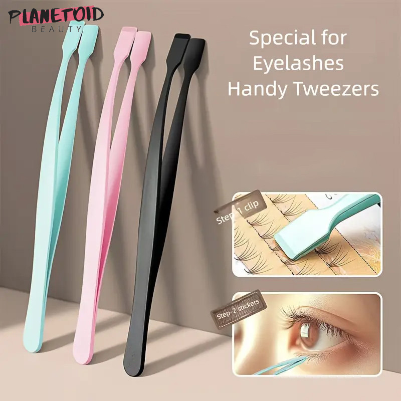 แหนบขนตาสแตนเลส Picker Anti-static Tweezer สําหรับเครื่องมือแต่งหน้าต่อขนตา