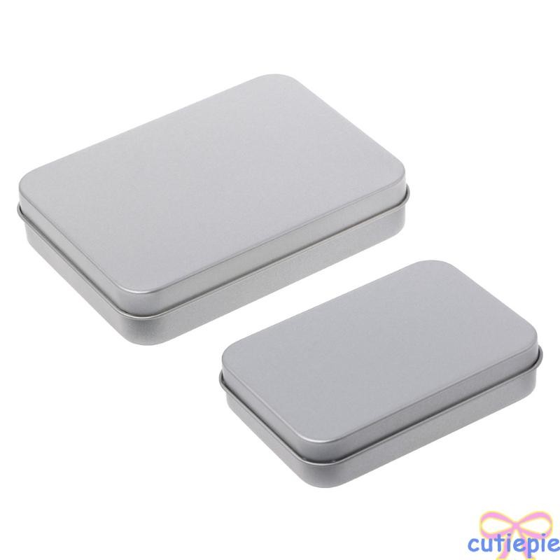 Small Metal Tin Silver Flip Storage Box for Case Organizer For Money Coin Candy