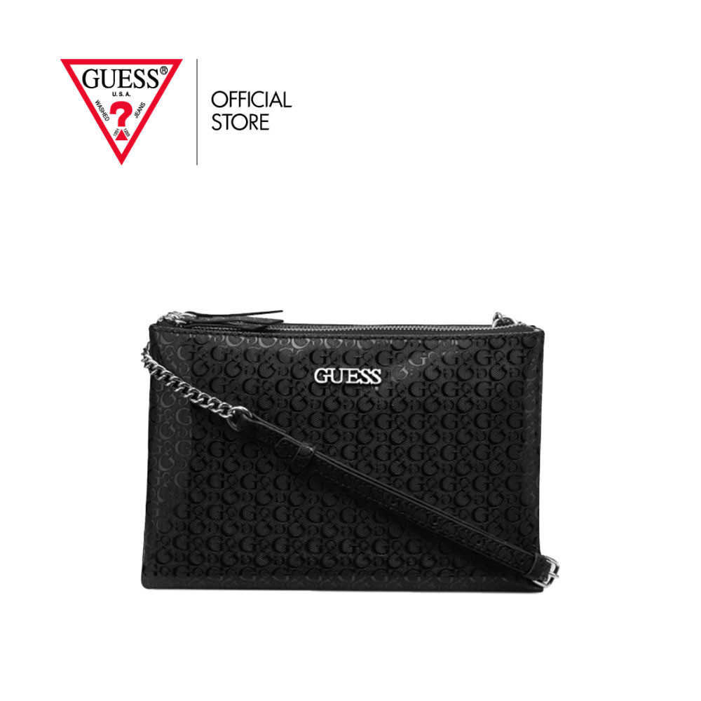 Guess กระเป๋า รุ่น MM942976 TIDEWOOD MINI DBLE ZIP CRSBODY สีดำ