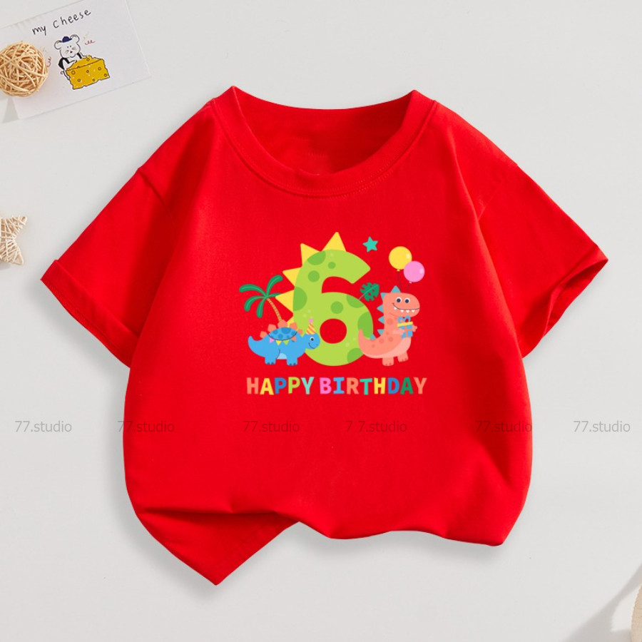 COD🔥ล็อตใหม่ล่าสุด🔥เสื้อยืดแขนสั้นพิมพ์ลายดิจิตอลสำหรับเด็ก เด็กชายและเด็กหญิง วันเกิด ฤดูร้อน ผ้าฝ้ายบริสุทธิ์ - รูปที่ 3