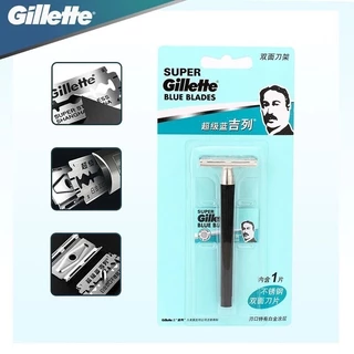 Gillette มีดโกนหนวดสเตนเลส สําหรับผู้ชาย 1 แพ็ก โลหะผสม มีดโกนเพื่อความปลอดภัยของผู้ชาย