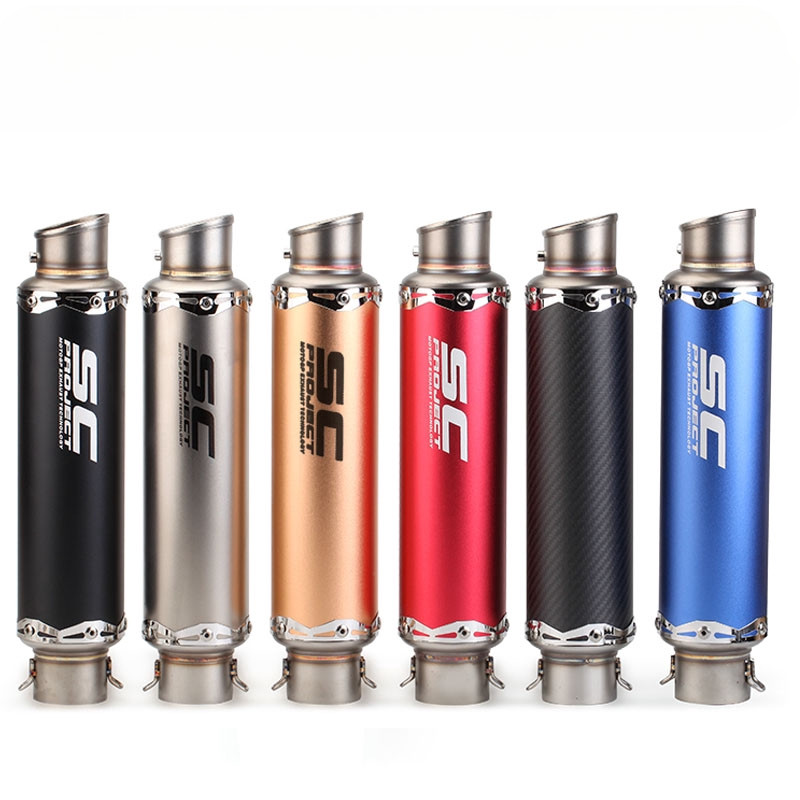 Universal 51MM/2" ID ท่อไอเสียท่อ Moto Tailpipe Canisters