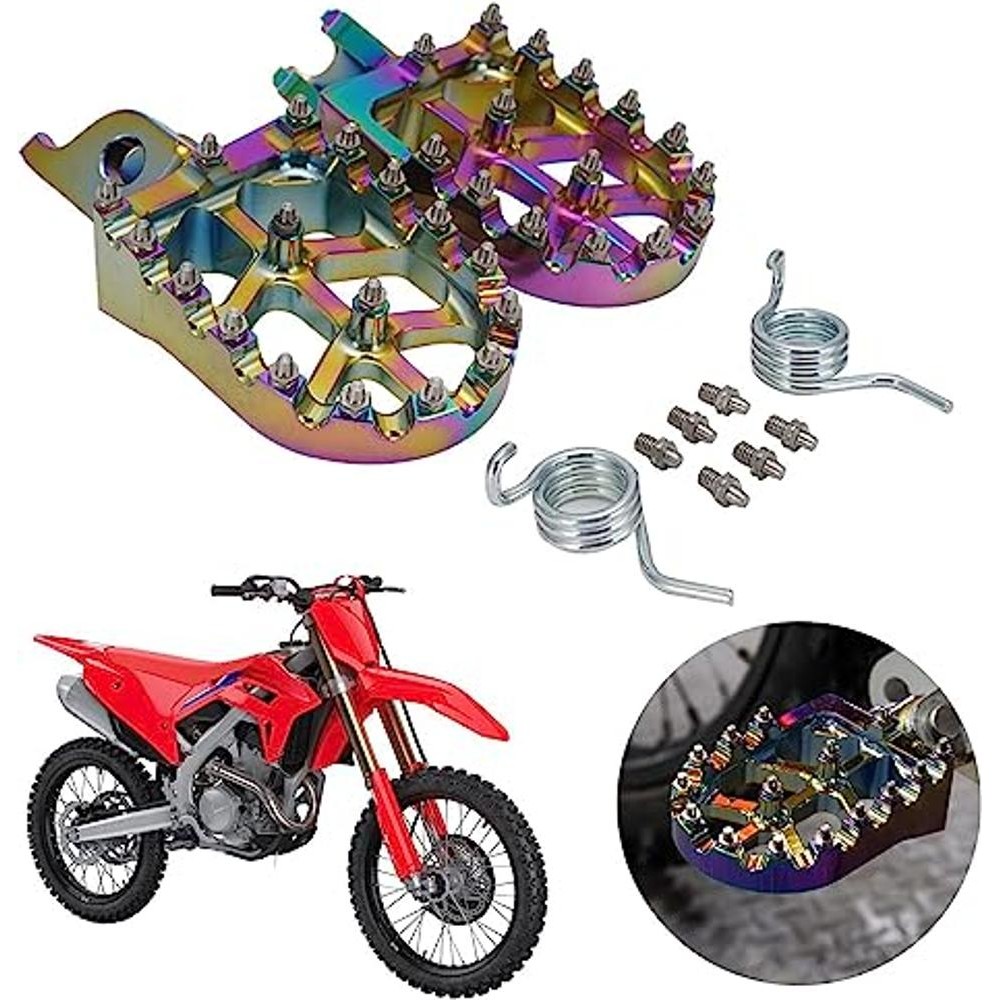 แท่นเหยียบอลูมิเนียม 1 คู่ สำหรับ CR125/CR250 CRF250R/RX/450RX/L/RL 300L/RALLY KX250/F อะไหล่รถเครือ