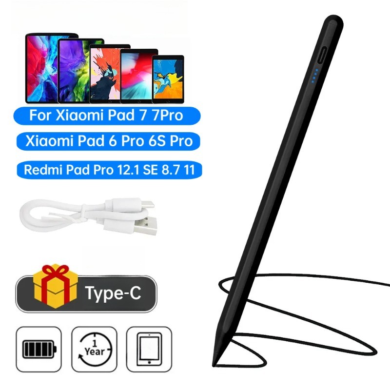 ปากกาสไตลัสสากลสําหรับ Xiaomi pad 7pro 11.2 Mipad 6s pro 6 5 ปากกาหน้าจอสัมผัสแบบ Capacitive สําหรับ Redmi pad pro 12.1 SE 8.7 11 2025 ปากกา