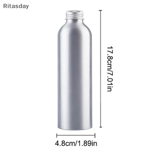 Ritasday 30ml-250ml ขวดอลูมิเนียมสีเงินพร้อมสกรูน้ําหอมเครื่องสําอางโทนเนอร์ขวดน้ํา Travel Protable ขวดรีฟิลใหม่