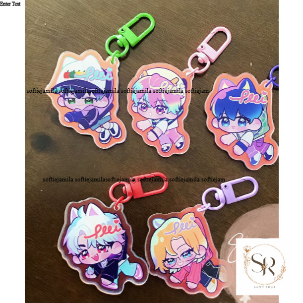 พวงกุญแจสีเหลือบรุ้ง Plave