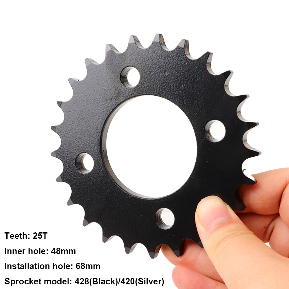 420/428 25 ฟันเฟืองหลัง Cog ID 48 มม.สําหรับ 50cc 70cc 90cc 110cc 125cc ไฟฟ้า ATV Quad Dirt Pit จักรยาน Trike ชิ้นส่วนรถจักรยานยนต์