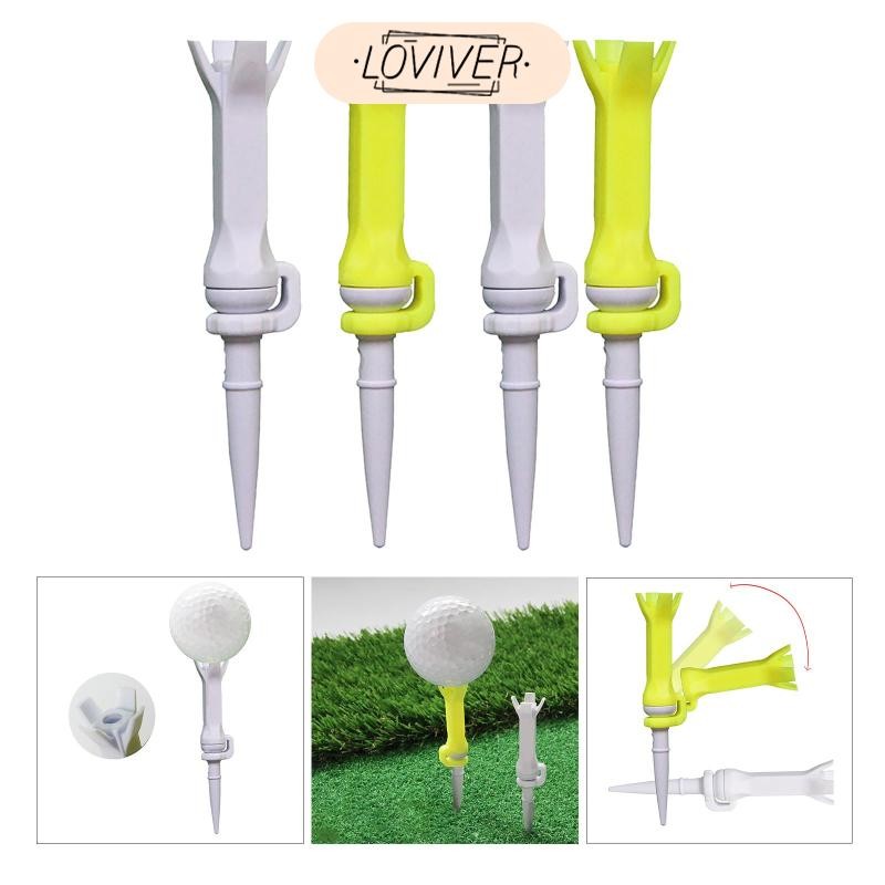 Professional Golf Tee 4 Prongs Claw พลาสติกด้านบน 3 ลองกอล์ฟ