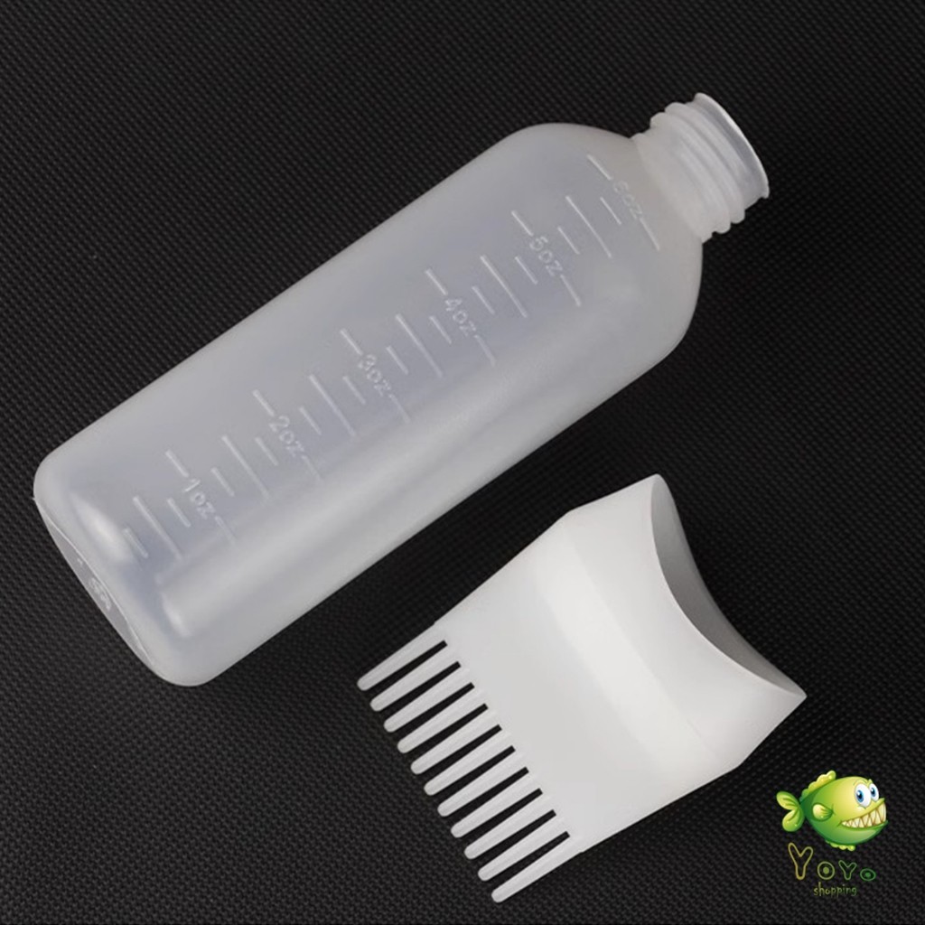 YOYO ขวดย้อมสีผม พร้อมแปรง ขนาด 170 มล. สําหรับร้านทําสีผม ตัวขวดมีสเกล  Hair dye bottle - รูปที่ 5