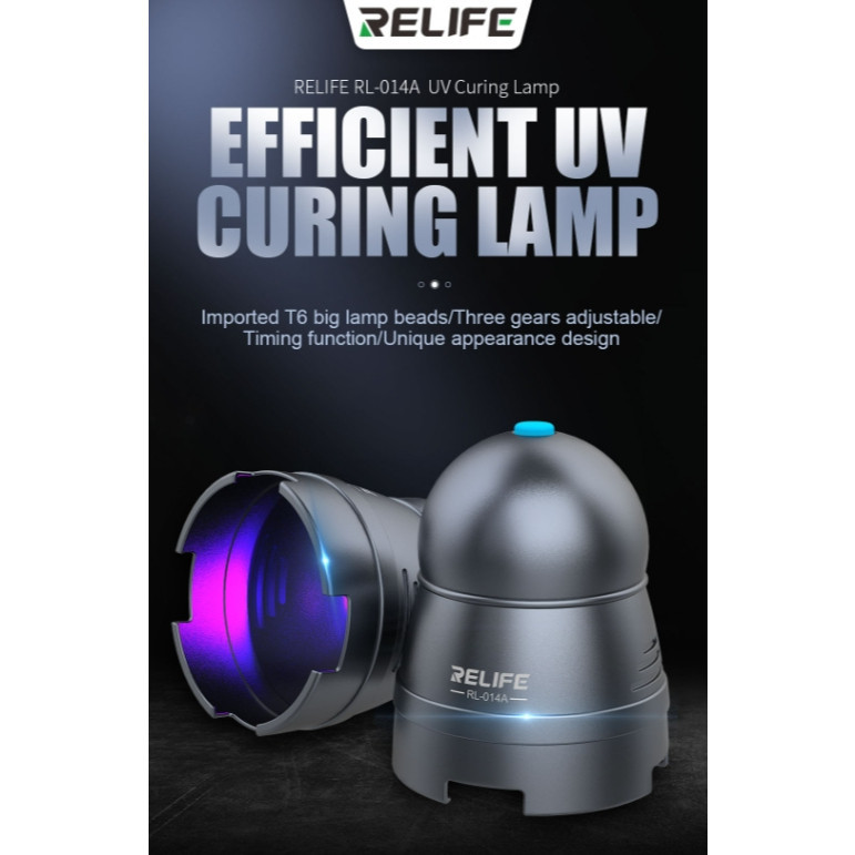 RELIFE RL-014A อัจฉริยะ UV Curing Lamp น้ํามันสีเขียว Fast Curing Light สําหรับเมนบอร์ดโทรศัพท์มือถือ UV กาวบ่มซ่อมโคมไฟ