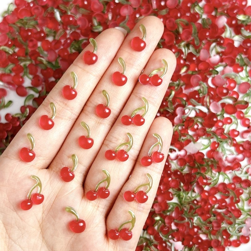 20ชิ้นหวาน3ง มินิสีแดงเชอร์รี่เล็บอุปกรณ์เรซิ่นผลไม้เล็บเสน่ห์เครื่องประดับตกแต่งเล็บชิ้นส่วน งIY เล็บเครื่องมือ