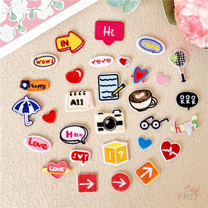 ♚ Mini VSCO Art - Love Words Iron-On Patch ♚ 1 ชิ้น DIY เย็บบนเหล็กบนป้ายแพทช์