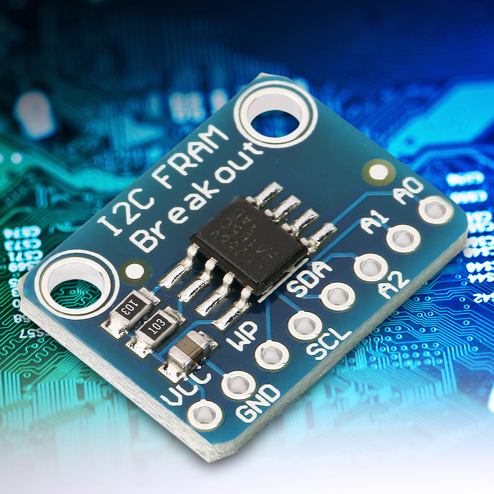 MB85RC256V หน่วยความจำ 32KB I2C บอร์ดฝ่าวงล้อม Fram ที่ไม่ผันผวนสำหรับการตรวจสอบอุณหภูมิการบันทึกข้อมูลข้อมูล