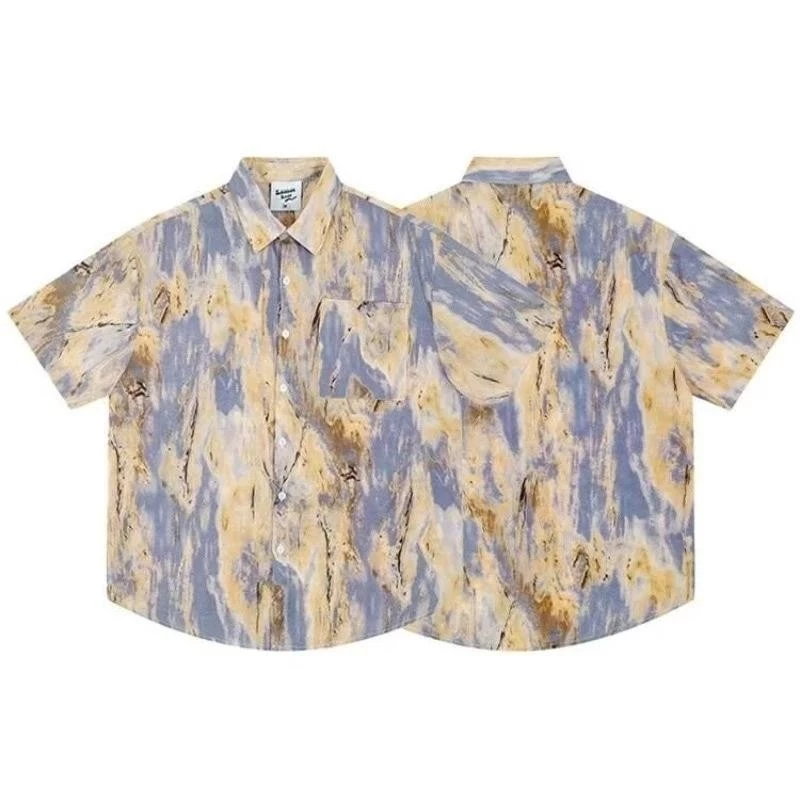 เสื้อเชิ้ตแขนสั้นลายมัดย้อม สไตล์อเมริกัน thumbnail 4