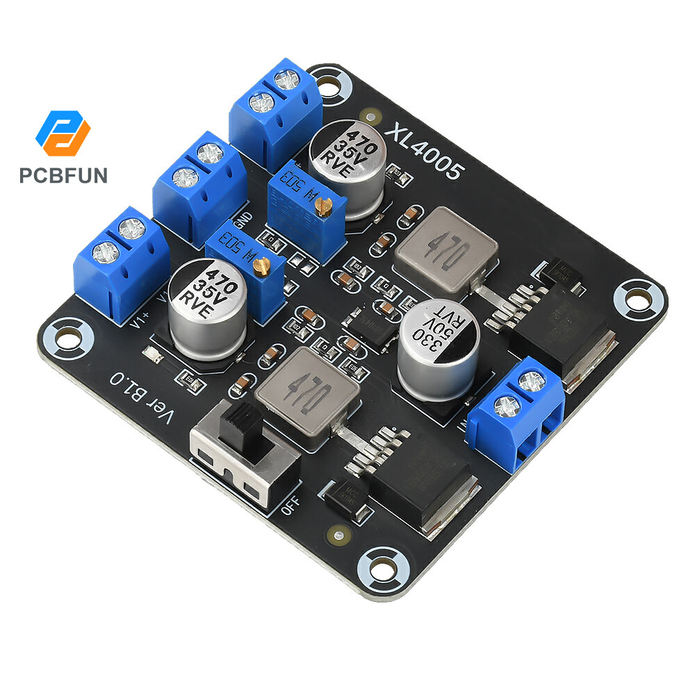 Pcbfun DC-DC 5-32V ถึง 0.8-30V ปรับ Step-Down โมดูล Xl4005E1 Dual สวิทช์โมดูล 5A