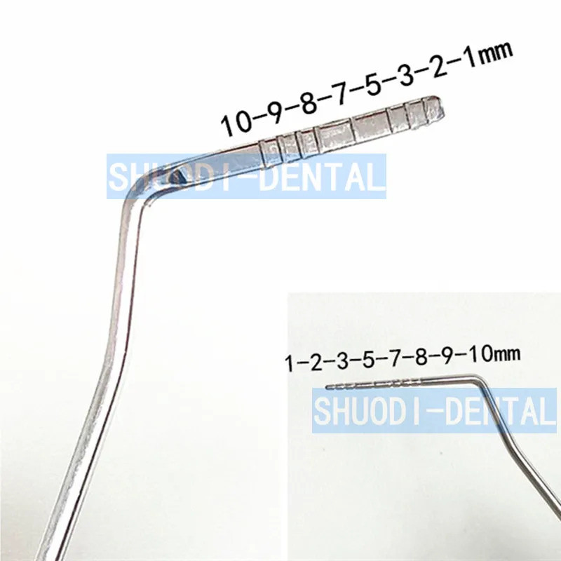 Dental Stainless Steel Periodontal Probe with Scaler Explorer trument Tool Tooth Cleaning Dentist En