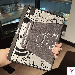 เคส ipad หมุนได้ 360 องศา + ช่องเสียบปากกาสําหรับ ipad 11th/10th gen9 gen8 10.2 Air11 ipad 2025 11 อะคริลิค Air1/2 gen5/6 9.7 Air4 Air5 6 10.9 Pro11 mini6/7 สีดํา