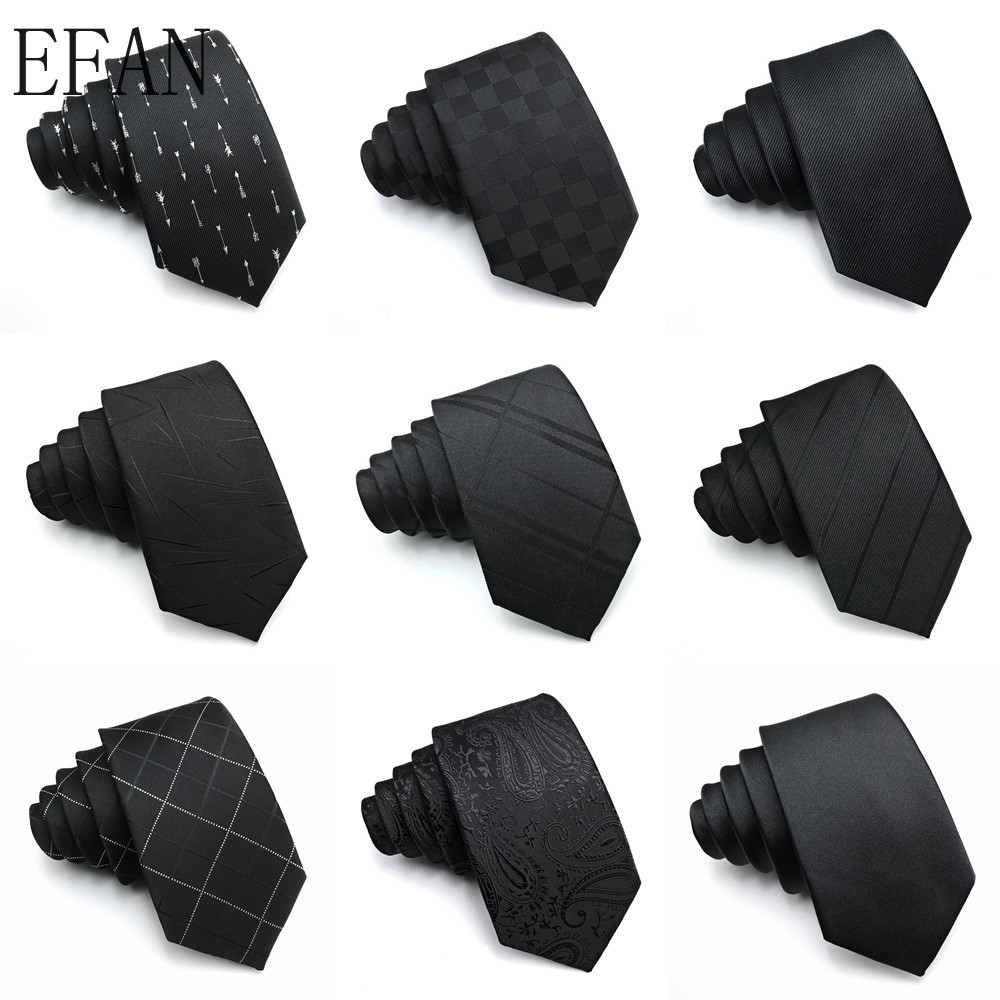 อย่างเป็นทางการ 6 ซม.Man Skinny Ties โพลีเอสเตอร์ผ้าไหมรู้สึกแคบสีดําสีฟ้า Marron คอ Tie หรือ Mens งานแต่งงานธุรกิจ Slim เนคไท