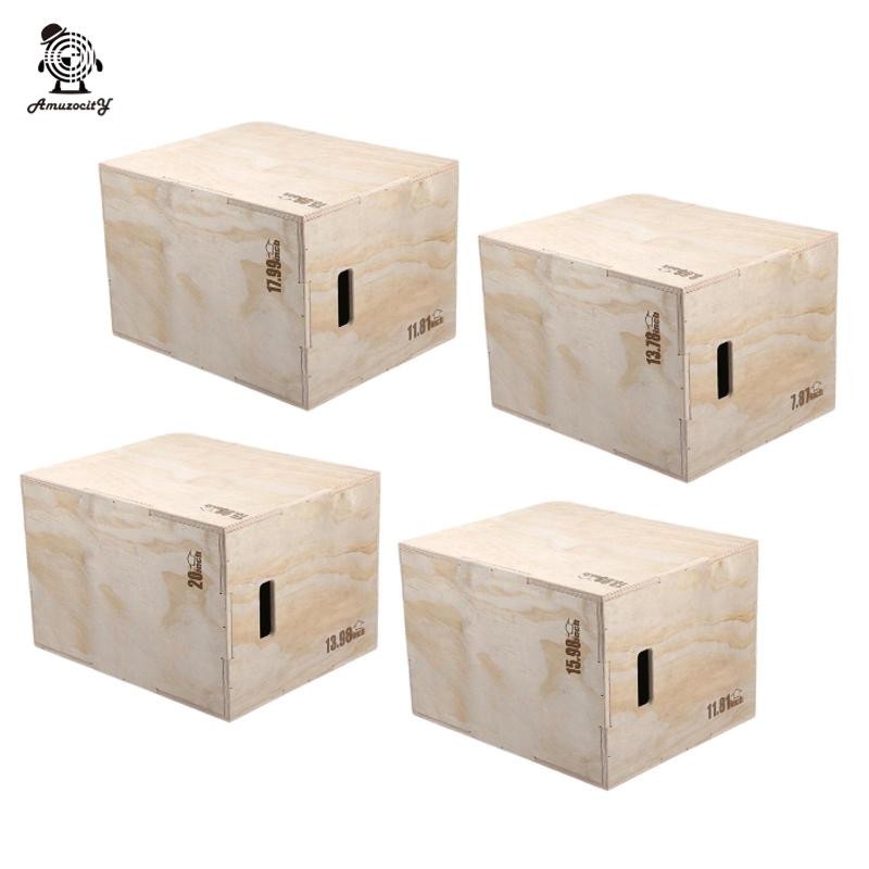 [Amuzocity] กล่องไม้ Plyo อเนกประสงค์ Plyometric Jump Box สําหรับจุ่มออกกําลังกาย Lunges