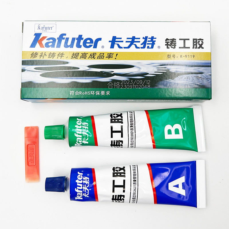 65g คราฟท์ K-9119 หล่อยางหล่อถังน้ํามันหม้อน้ําซ่อมตัวแทนเชื่อม AB กาวเหล็กซีเมนต์ทรายหลุม
