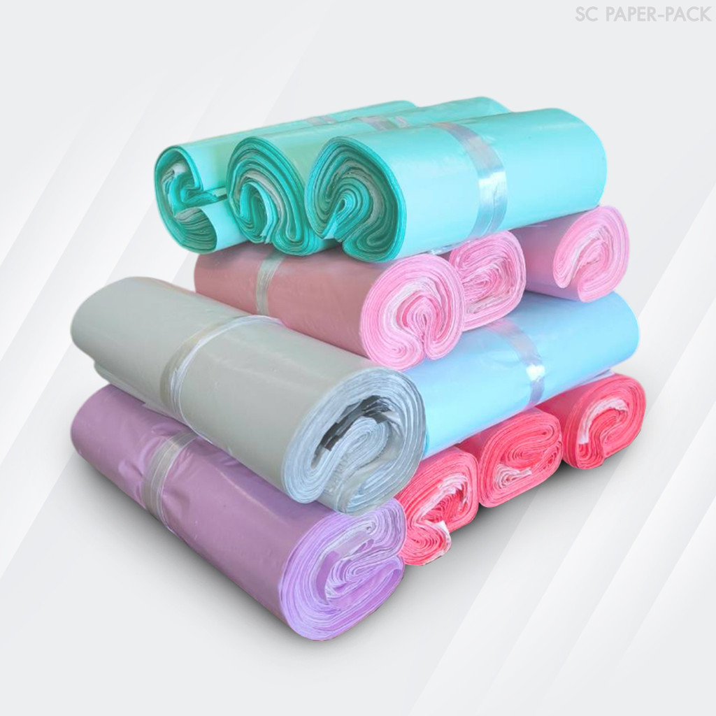 ซองไปรษณีย์พาสเทล ไม่จ่าหน้า แบบมัดเชือก ราคาถูก (แพ็ค 100)