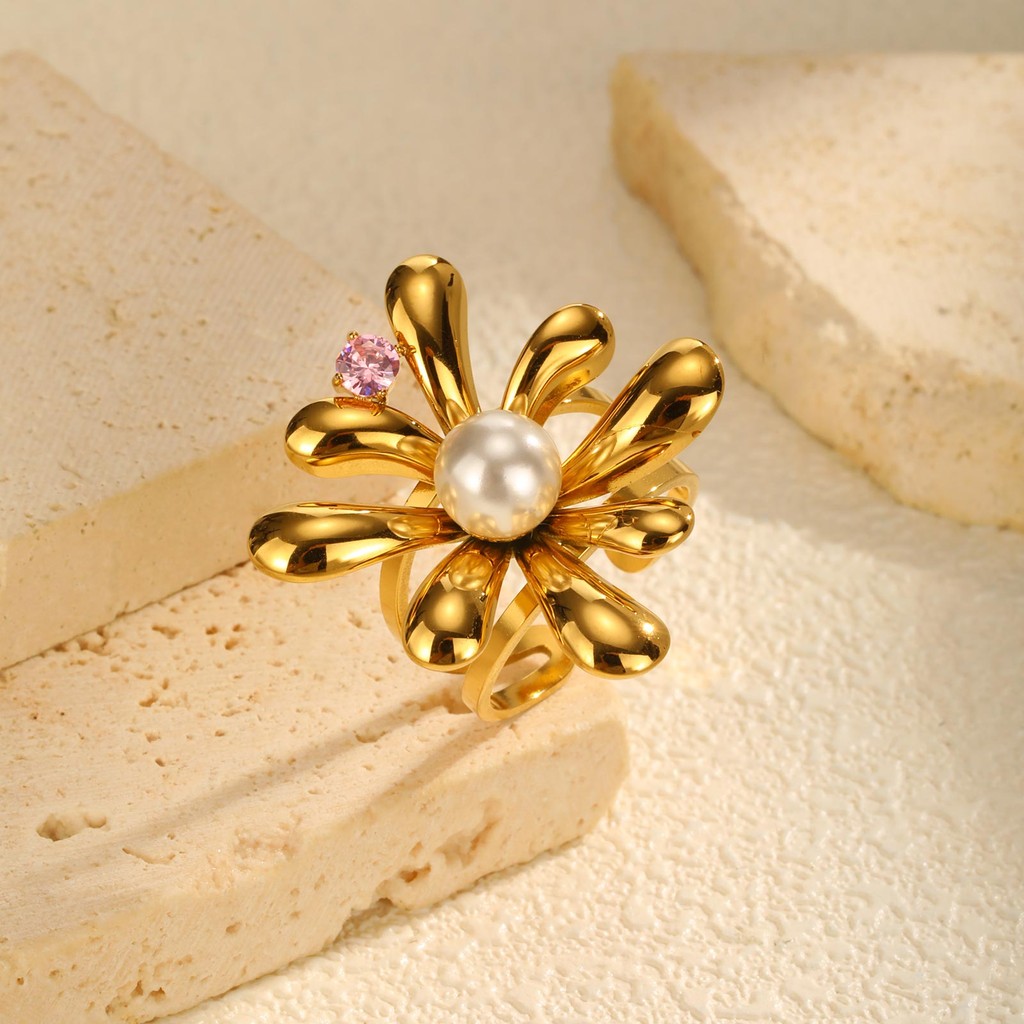 Vnox Gold Hollow ผีเสื้อโบว์เปิดแหวนผู้หญิง,สแตนเลส Hypoallergenic & Non Fading แหวน,เครื่องประดับแฟชั่นที่เรียบง่ายของข - รูปที่ 7