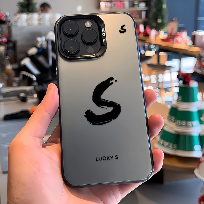 เคสโทรศัพท์ลายตัวอักษร S สุดเท่สุดหรู For iPhone 13 11 12 14 15 16 Pro MAX 14 15 16 Plus X XR XSMAX 7Plus เคสกันตกหล่น