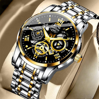 เทรนด์แฟชั่นระดับไฮเอนด์แสงหรูหรานาฬิกาอเนกประสงค์อัตโนมัติเ…