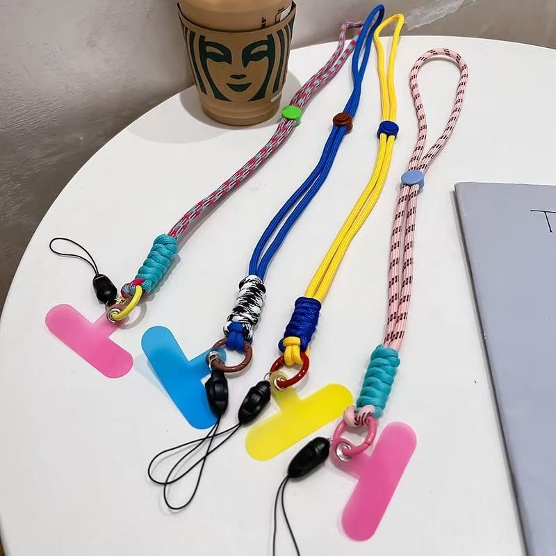 สายเชือกคล้องโทรศัพท์มือถือ ป้องกันการสูญหาย สีพื้น แบบสากล - รูปที่ 2