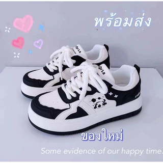 Addision รองเท้าผ้าใบผู้หญิง รองเท้าแต่งกายแบบที่แต่งได้กับทุกชุดสำหรับนักเรียนแบบการ์ตูนใหม่ A0123