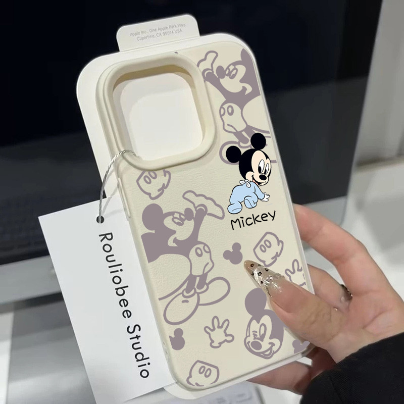 เคสโทรศัพท์มือถืออะคริลิคใส For iPhone 15 14 11 13 12ProMax X XS 7 8Plusบลูมิกกี้ส่งจากไทยสินค้า