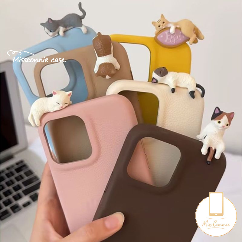 สําหรับredmi 13 10 9T 13C 14C 10C A3 12C 9 12 10A 9C NFC A2 9A A1 หมายเหตุ 10 12 13 11 9 8 11s 10s Pro POCO M6 X5 M3 X6 ProหนังKitty C75 C61 แฟชั่นC Diy เคสแมวน่ารักตุ๊กตา 3D