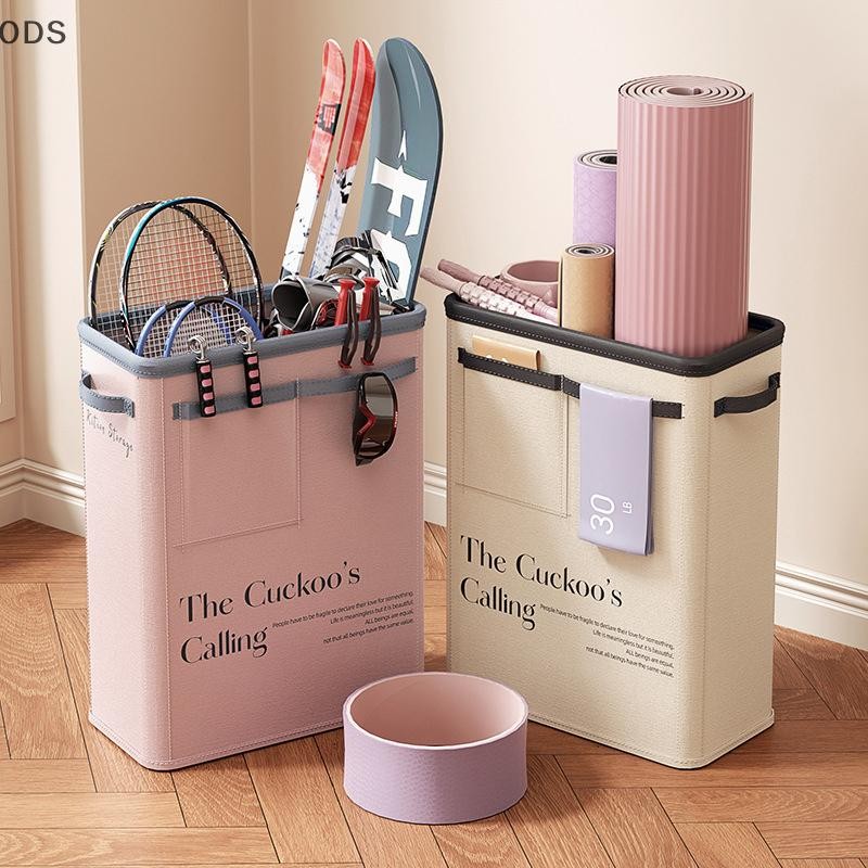 Ods กล่องเก็บของโยคะแบบพับได้ Sundries เสื่อโยคะจัดระเบียบตะกร้าเก็บผ้า OD