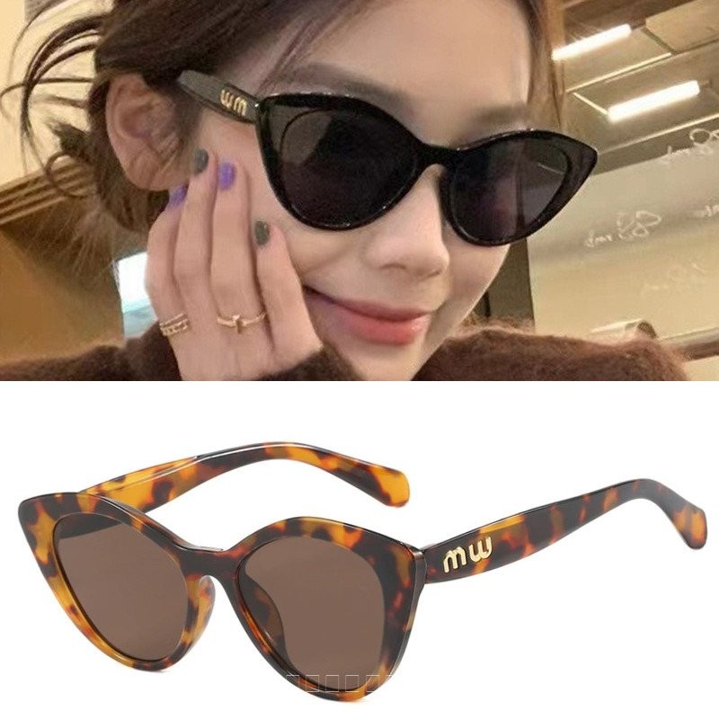 แมวตาสาวร้อนหนังสือสีแดงขนาดเล็กระดับไฮเอนด์แว่นกันแดดบางรุ่นเกาหลีป้องกันรังสียูวีกันแดดแว่นกันแดดผู้หญิงแว่นตากันแดด5qkr