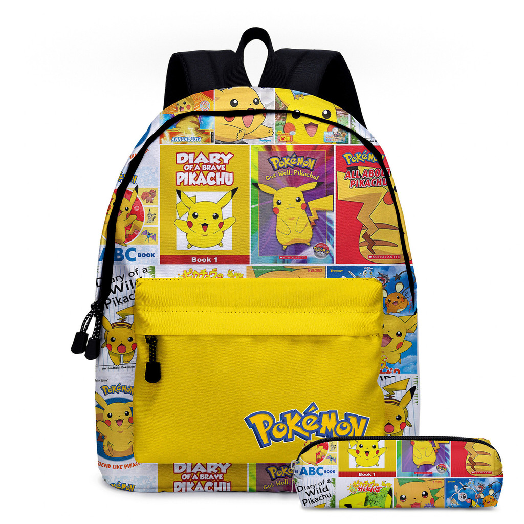 Pokemon Elementary School Students กระเป๋านักเรียน Pokémon Pikachu Backpack+กล่องดินสอ+กระเป๋าใส่ข้าวกลางวัน ราคา ถูกที่สุด ดีลบีเคเค แกลเลอรีภาพที่ 9