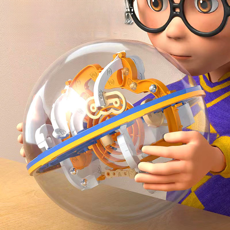 เด็ก3D สามมิติเขาวงกตลูกบอลของเล่นเพื่อการศึกษาเขาวงกตลูกปัดคิดตรรกะการฝึกอบรมของเล่น