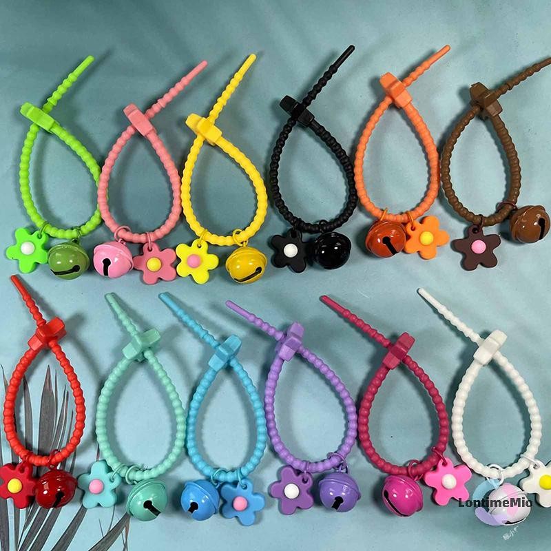 Lontimemio] 1 ชิ้น Creative Candy สี Five Pointed Star ดอกไม้สายผูกพวงกุญแจกระเป๋าจี้ของขวัญใหม่จี้แหวน Bell DIY อุปกรณ์เสริมใหม่