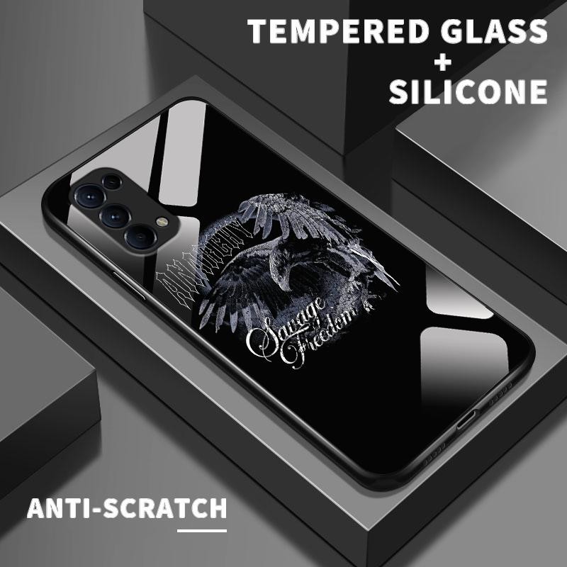 เหมาะสำหรับ OPPO Reno5 4G 5G Reno4 F Lite Reno2 Z Reno3 กรณีโทรศัพท์ป้องกันการตกเคส Simple Cool Fash