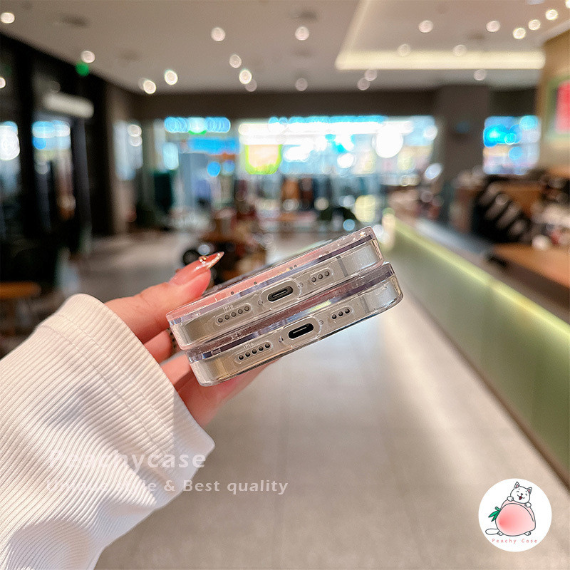 Ins Bubbles Gold Fish Glitter Quicksandเคสโทรศัพท์สําหรับiPhone 16 15 14 13 12 Pro Max 11 16PlusอะคริลิคShock Proofโปร่งใสปกหลังปลอก - รูปที่ 7