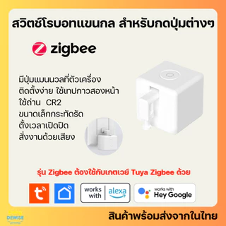 Adaprox สวิตช์แขนโรบอท Zigbee สำหรับกดเปิดปิดเครื่องใช้ไฟฟ้า ตั้งเวลาผ่านแอป สั่งเสียง Google Home,Alexa