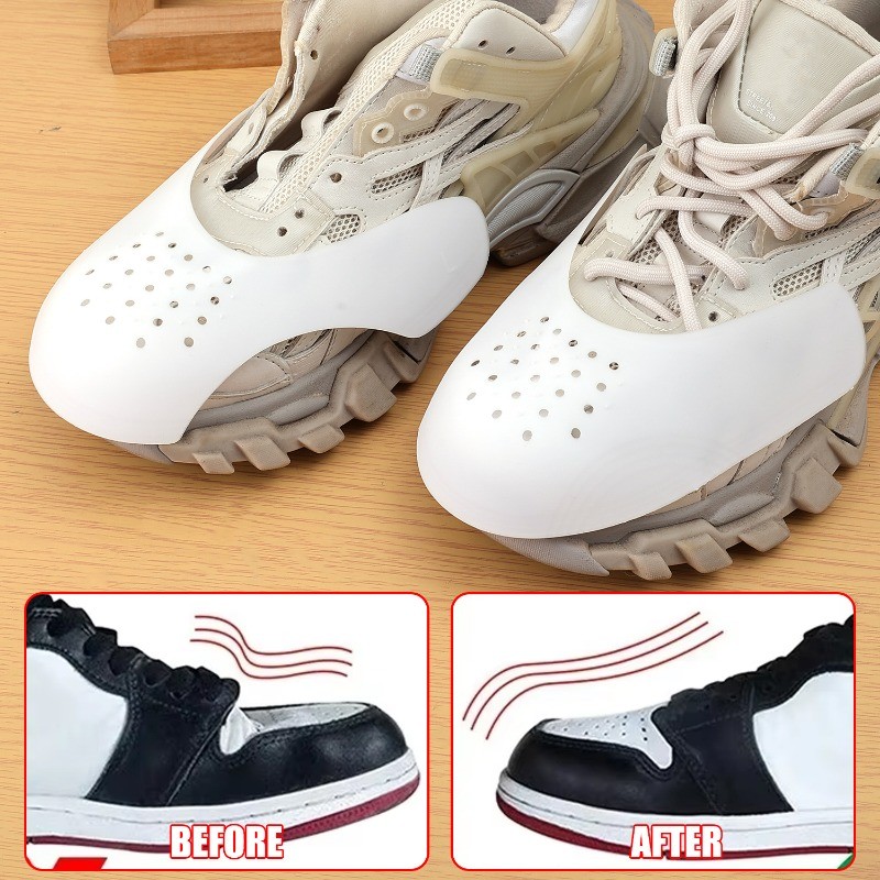 Anti-cease Shoe Shield - Toe Cap Sturdy Holder - Breathable, สบาย - อุปกรณ์รองเท้า - ชุดดูแลป้องกันการบีบนิ้วเท้า - Anti Wrinkle Upper Support Extender