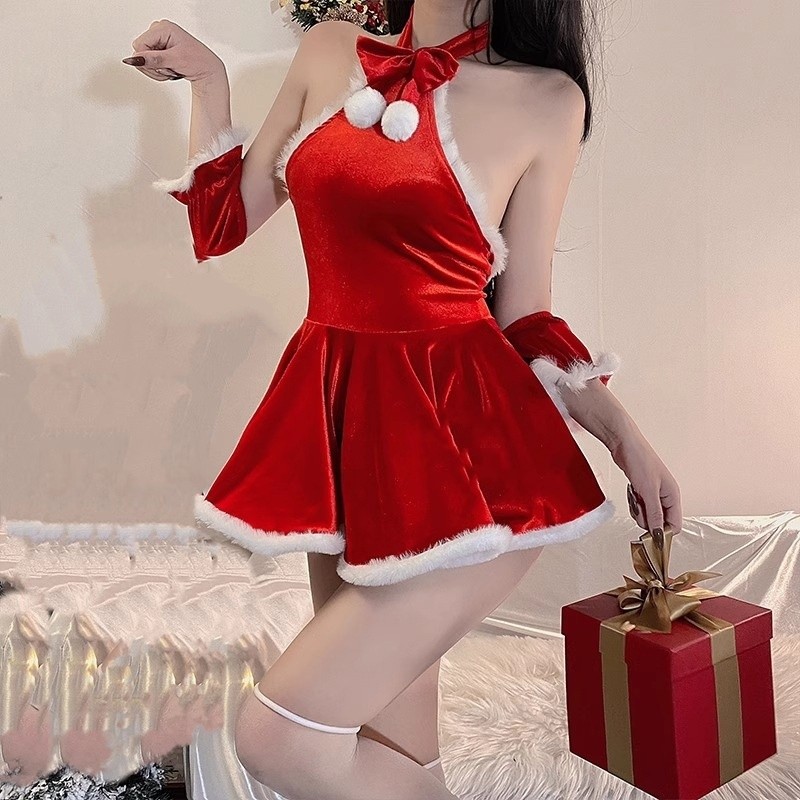 sexypajamas🎅🏼🎅🏼ชุดคอสเพลย์ ชุดแซนตี้ ชุดยั่วๆ ลูกไม้ฉลุ ซีทรู ชุดนอนไม่ได้นอน ส่งจากไทย - รูปที่ 6